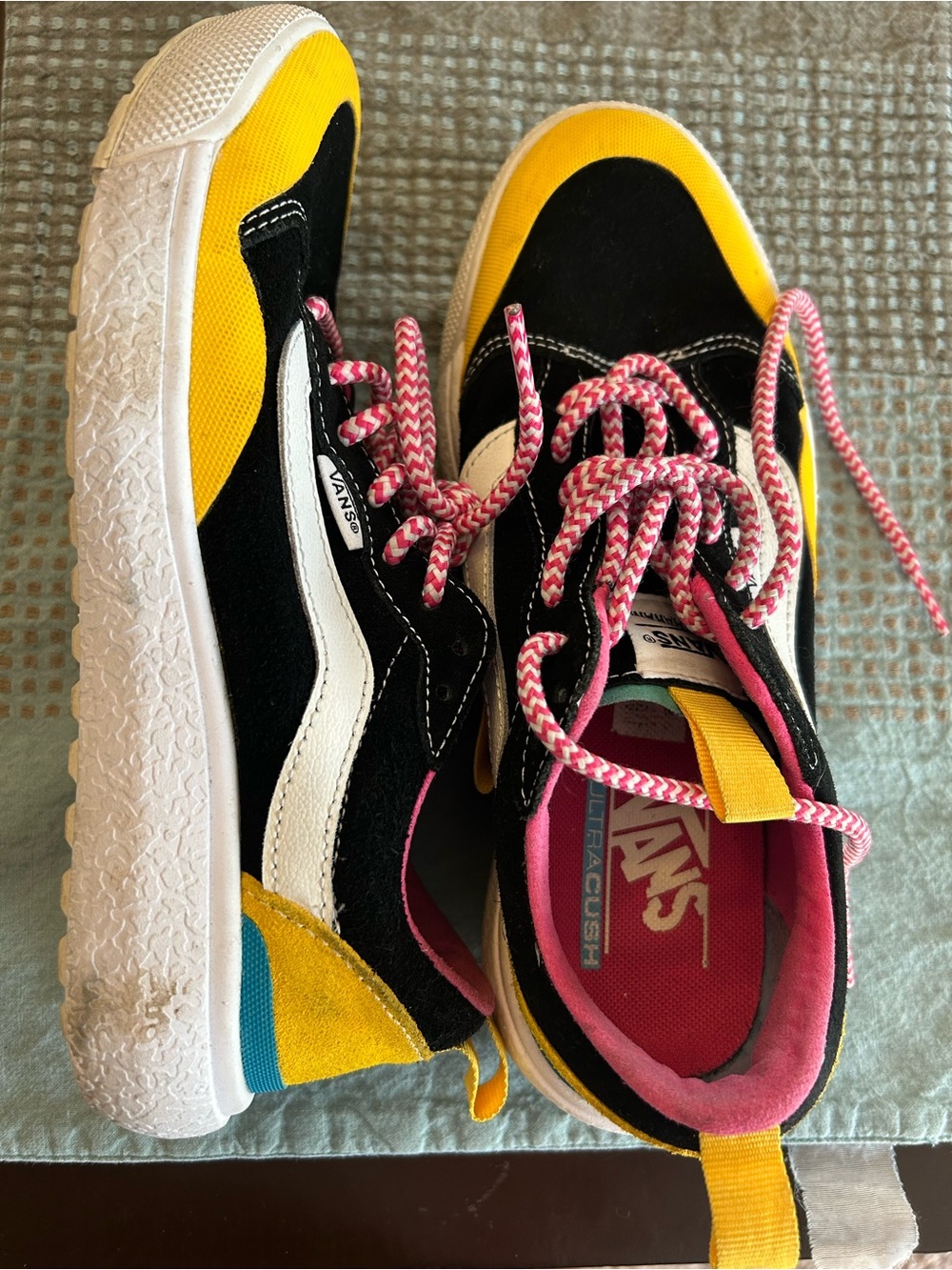 Vans Ultra Range Exo pink yellow black womens 7